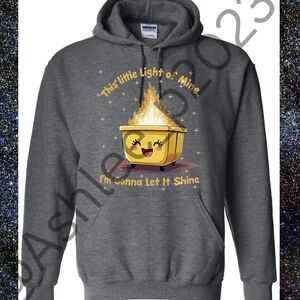 Hand Crafted Charcoal Hoodie with Gold Print